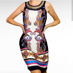 Roz &Ali embellished Halter neck dress, size 4